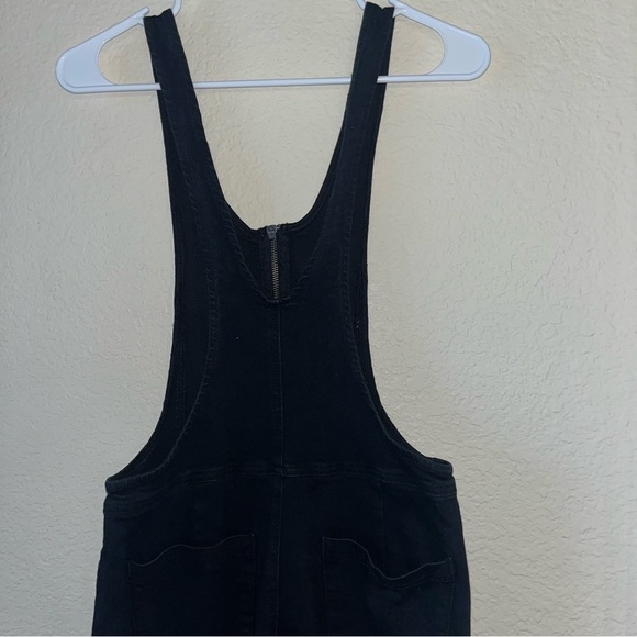 Free People Black Front Zip Overalls Size 2 - Picture 8 of 10